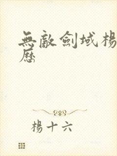 无敌剑域杨叶经历