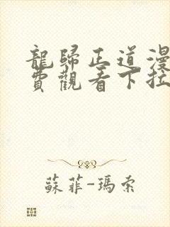 龙归正道漫画免费观看下拉式六漫画