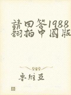 请回答1988翻拍中国版