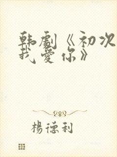 韩剧《初次见面我爱你》