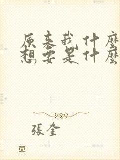 原来我什么都不想要是什么歌的歌词