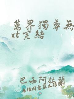 万界独尊无忧txt完结