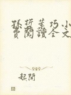 孙哲叶巧小说免费阅读全文最新章节