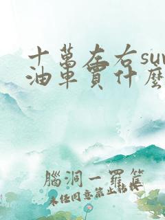 十万左右suv油车买什么车好