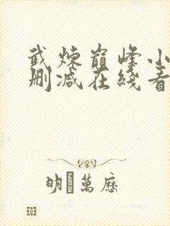 武炼巅峰小说未删减在线看