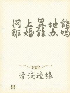 网上异地能起诉离婚能办吗