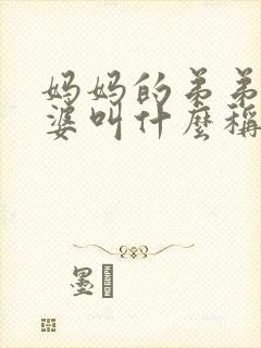 妈妈的弟弟的老婆叫什么称呼