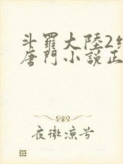 斗罗大陆2绝世唐门小说正版