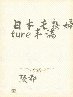 日本老熟妇mature丰满