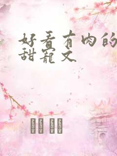 好看有肉的言情甜宠文