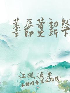 叶辰萧初然最新章节更新下