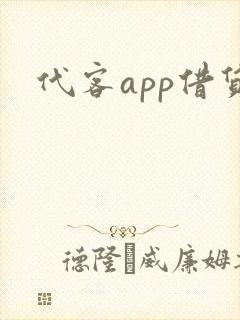 代客app借贷