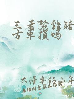 三者险能赔付对方车损吗