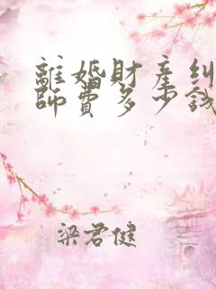 离婚财产纠纷律师费多少钱