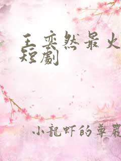 王奕然最火十部短剧