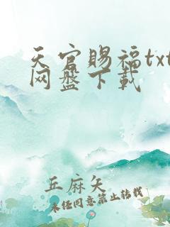 天官赐福txt网盘下载
