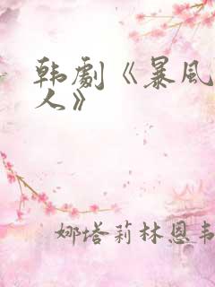 韩剧《暴风的恋人》