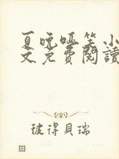 夏晚哑笑小说全文免费阅读最新章节