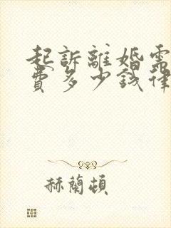 起诉离婚需要花费多少钱律师费