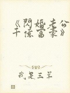 《闪婚老公竟是千亿富豪》小说