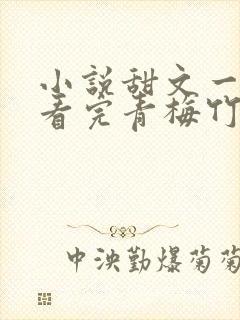 小说甜文一口气看完青梅竹马