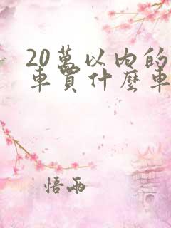 20万以内的油车买什么车好