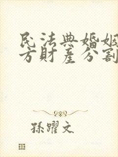 民法典婚姻过错方财产分割