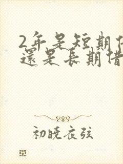 2年是短期借款还是长期借款