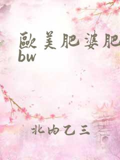 欧美肥婆肥妇bbw