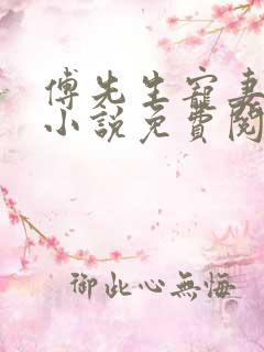 傅先生宠妻无度小说免费阅读