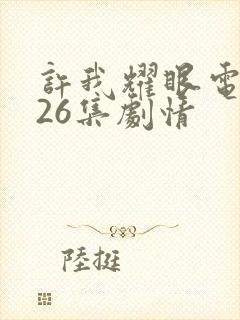 许我耀眼电视剧26集剧情