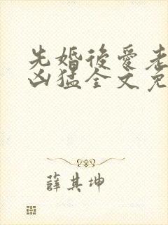 先婚后爱老公很凶猛全文免费阅读