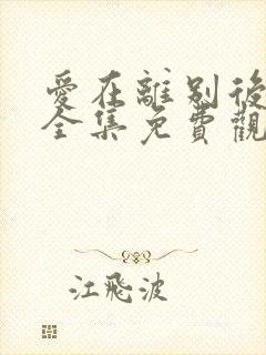 爱在离别后短剧全集免费观看高清