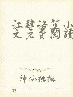 江肆洛笙小说全文免费阅读无弹窗