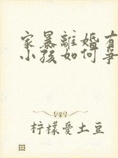 家暴离婚有两个小孩如何争取抚养权