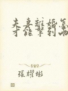 夫妻离婚怎么样才能拿到两个孩子的抚养权