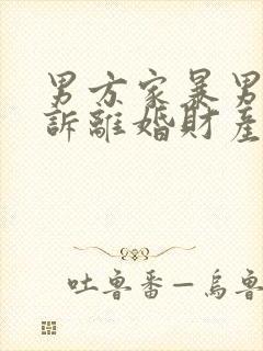 男方家暴男方起诉离婚财产分割