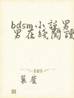 bdsm小说男男在线阅读