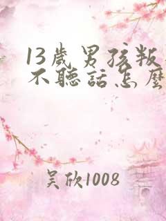 13岁男孩叛逆不听话怎么办