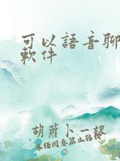 可以语音聊天的软件