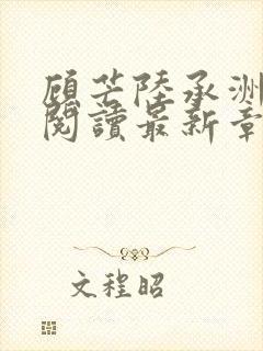 顾芒陆承洲免费阅读最新章节