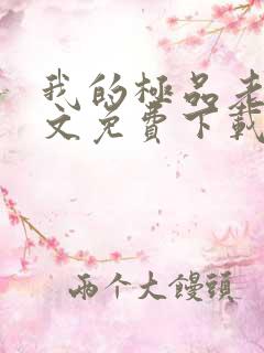 我的极品老婆全文免费下载