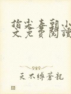 指尖春朝小说全文免费阅读笔趣阁