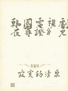 韩国电视剧《暗夜罪证》免费观看