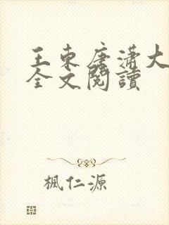 王东唐潇大结局全文阅读