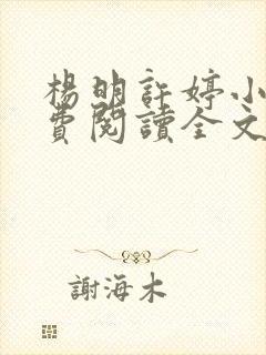 杨明许婷小说免费阅读全文最新章节