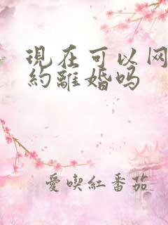 现在可以网上预约离婚吗