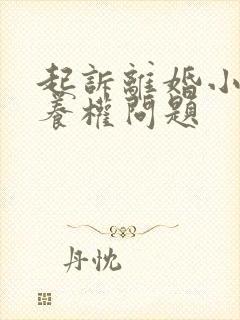 起诉离婚小孩抚养权问题