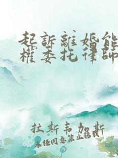 起诉离婚能否全权委托律师