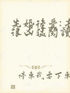 先婚后爱:老公很凶猛阅读免费阅读全文